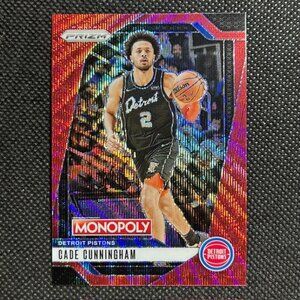 2024-25 Panini Prizm Monopoly - Cade Cunningham #64 Red Wave Prizm Pistons